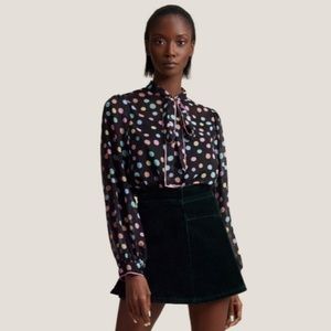 NWOT Marc Jacobs Polka Dot Black Multi Blouse M L